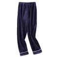 thumbnail image 2 of Kureaily Men's Autumn And Winter Warm Flannel Wide Pants Loose Plus Size Thick Coral Velvet Home Pajamas Pajama Pants Sleepwear, 2 of 3