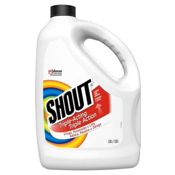 Shout Triple Action, Détachant à lessive, adhere, recharge, 3,8 L 3,8 L, recharge