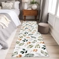 thumbnail image 4 of Spring Leaves Flowers 2'x6' Runner Rugs for Hallway Kitchen Bedside Non Slip Washable, Rustic Flower Pastoral Botanical Entryway Rug Runners with Rubber Backing, Long Carpet Runner for Laundry Room, 4 of 8