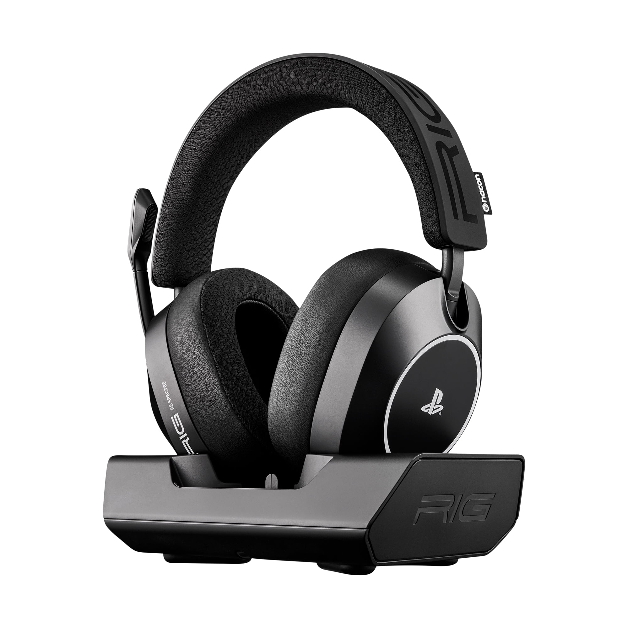 RIG R8 SPECTRE PRO HS Black Dual Wireless Gaming Headset with Graphene Drivers and Base Station - PlayStation