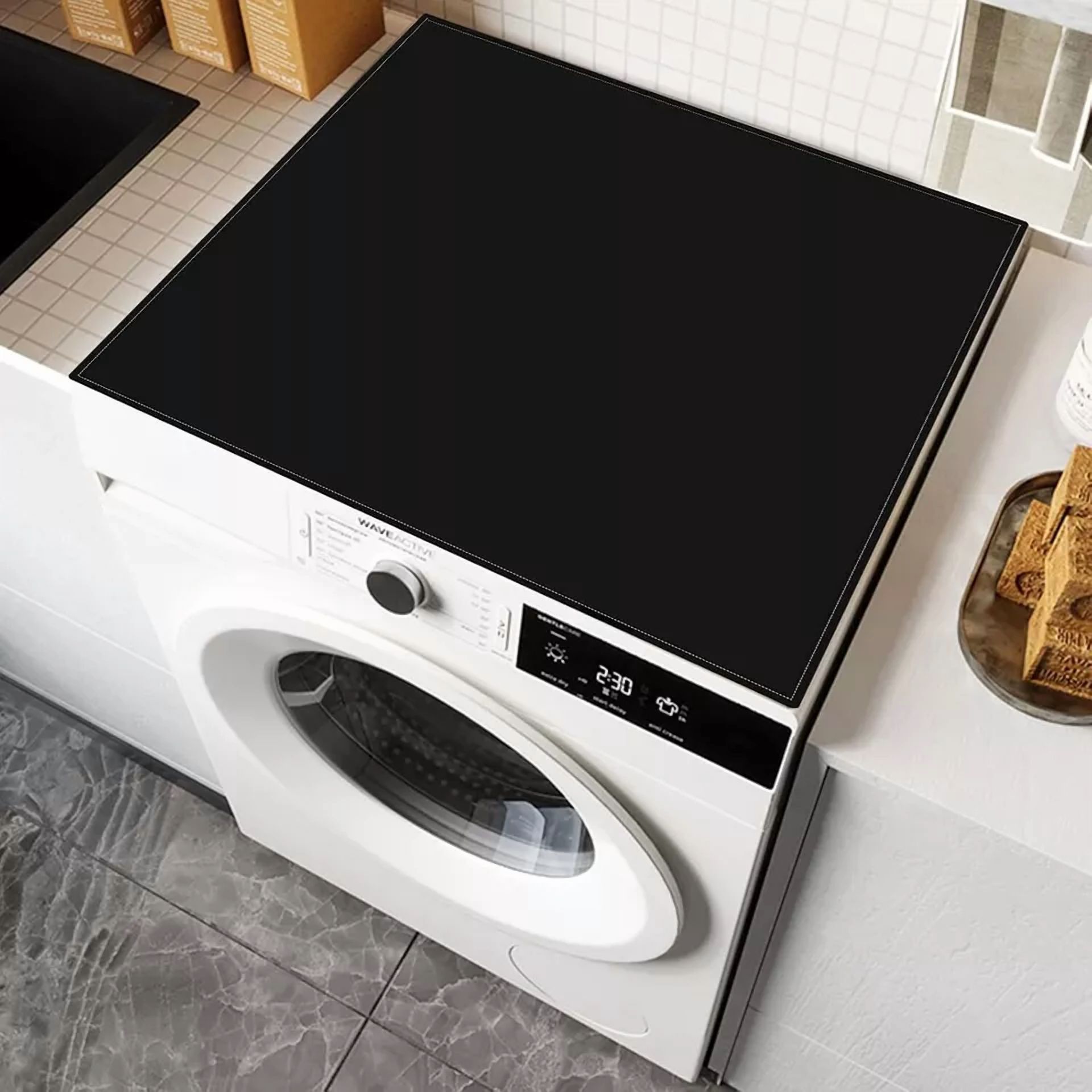 Washer Dryer Top Mat Cover Anti-Slip Washing Machine Dust-Proof Top Cover