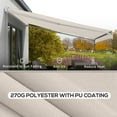 thumbnail image 5 of Outsunny 16' x 10' Electric Retractable Awning, Sun Shade Shelter with Remote Controller and Crank Handle for Deck, Balcony, Yard, Cream White, 5 of 10