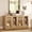 Oak, variant on 63" Modern Sideboard Buffet Cabinet with 4 Glass Doors, Multifunctional Sideboard with Large Storage and Adjustable Shelf, Oak