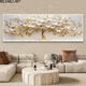 thumbnail image 4 of Póster e impresiones de flores blancas en 3D con árbol dorado de lujo claro, pintura en lienzo, arte de pared para decoración del hogar y sala de estar, sin marco, 4 of 4