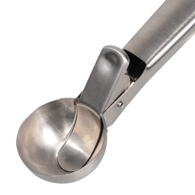 7Inch Stainless Steel Ice Cream Scoop Cookie Dough Scooper with Trigger Spoon