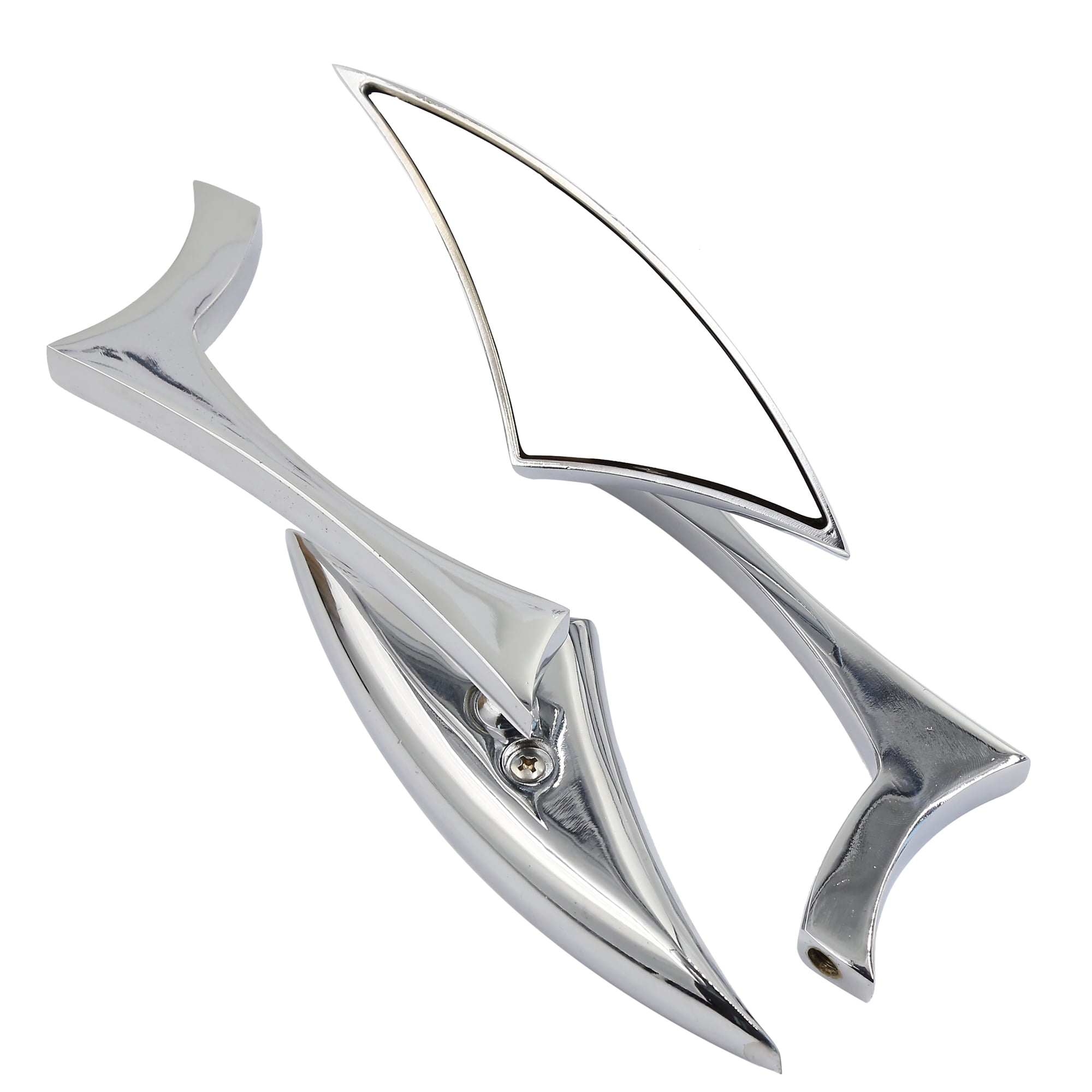 Chrome Motorcycle Scooter Rearview Mini Mirrors Universal Fit Bolt 10mm Chrome Motorcycle Scooter Rearview Mini Mirrors Universal Fit Bolt 10mm