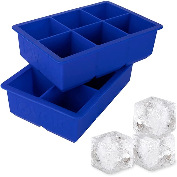 Tovolo King Cube Ice Trays S/2 Stratus Blue