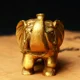 thumbnail image 2 of Xiao Hua Estatuas de elefante de latón, decoración Feng Shui para el hogar, figuras de elefante para sala de estar, coleccionables vintage, regalo decorativo, 1 par, 2 of 5