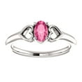 thumbnail image 3 of 14K White Pink Tourmaline Youth Heart Ring in 14k White Gold, 3 of 7