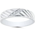thumbnail image 1 of Mens Diamond 14K White Gold Wedding Ring, 1 of 3