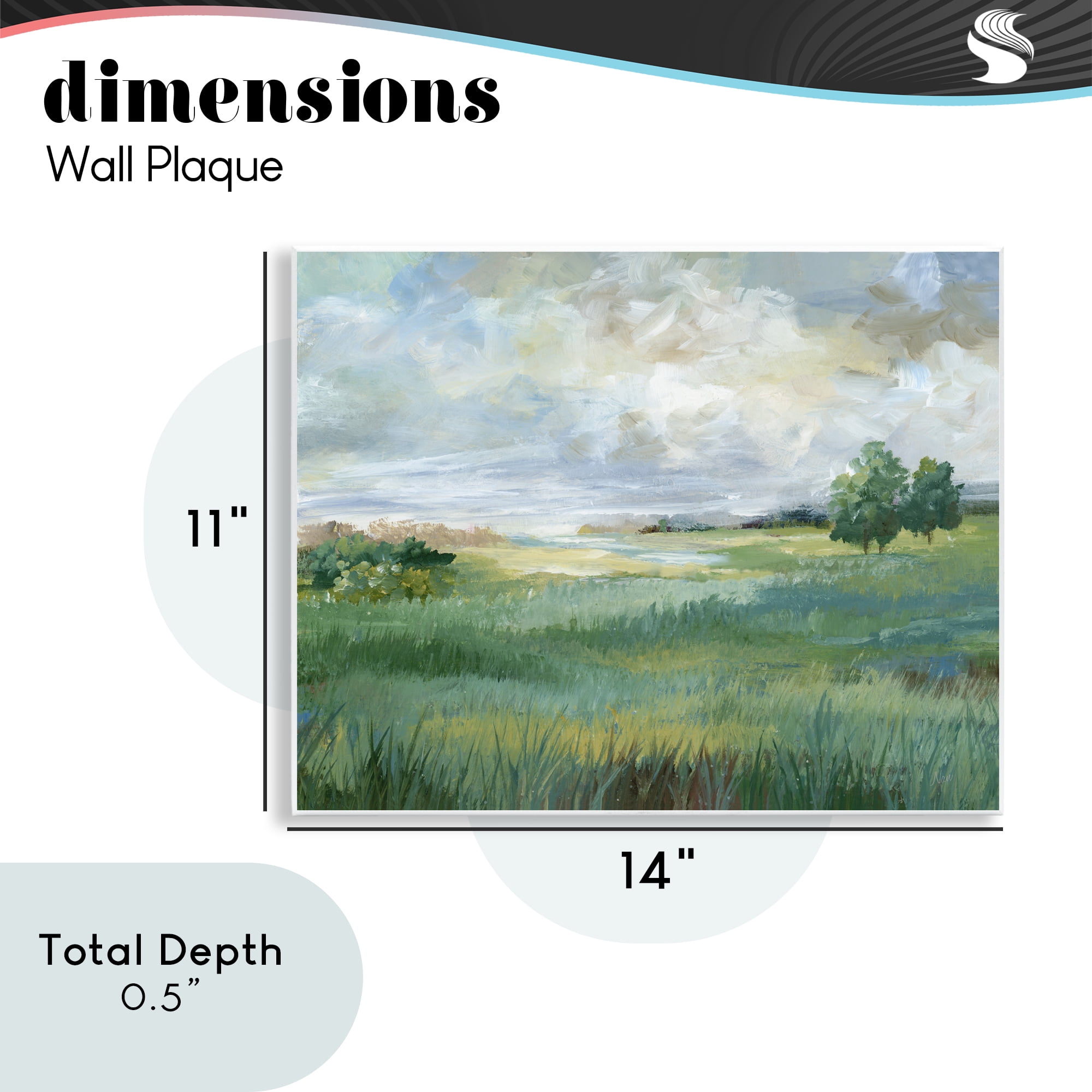 Stupell Industries Idyllic Summer Field Wall Plaque Art, design by Nan