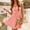 *Pink, variant on ClodeEU Womens Cute Square Neck Sleeveless Shift Dress,Solid Ruffle Hem Short Dresses Black,Womens Plus L