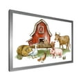 thumbnail image 2 of Designart 'Farm House With Goose Cow Pig Chicken and Haystack' Rustic Framed Art Print, 2 of 4