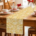 thumbnail image 5 of Table Runners 90 Inches Long Dress Scarves, Botanical Rose Farmhouse Coffee/Dining/Kitchen Table Decor Table Runner for Living Room, Vintage Turmeric Yellow Floral Leaf Farmhouse 13x90 Inch, 5 of 9