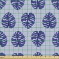 thumbnail image 2 of Ambesonne Blue Fabric by the Yard Upholstery, Exotic Monstera Leaves Images, 5 Yards, Quartz Mauve, 2 of 5