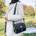 thumbnail image 4 of Bolso Mano para Mujer Bolso Compras Ligero Color Sólido Nailon Informal (negro), 4 of 7