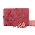 thumbnail image 5 of Nalacover Case for Kindle 11th Generation (2022), Flower Embossed Pattern PU Leather Flip Cover with Card Slots Holder Auto Wake/Sleep Kickstand TPU Shockproof Case, Winered, 5 of 7