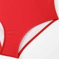 thumbnail image 5 of TrendVibe365 Women One Piece Swimsuits for Women Red Bathing Suits Thong Adjustable Shoulder Strap Solid Swimwear Beachwear S, 5 of 7