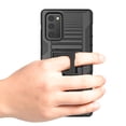 thumbnail image 4 of Samsung Galaxy Note 20 Case, with Tempered Glass Screen Protector Belt Clip Holster Defender Rugged Shock Proof Armor Heavy Protection Phone Cover w/ Magnetic Mount Plate [Black], 4 of 7