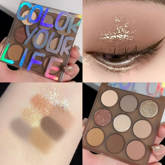 jhiwgzj 9 Color Eye Shadow Smooth and Long Lasting Suitable For Multiple Makeup Looks