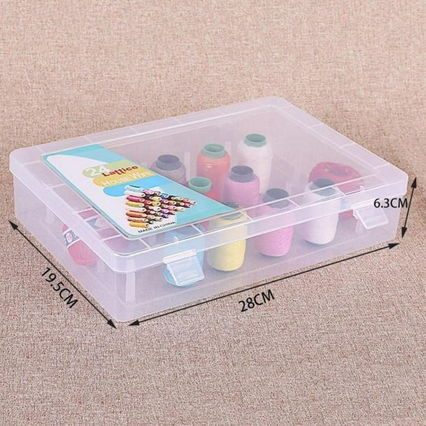 Xuanheng Embroidery Thread Organiser Box Container Sewing Spool Holder Case White 28x19.5x6.3cm