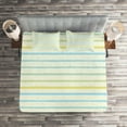 thumbnail image 2 of Ambesonne Striped Quilted Coverlet 3 Pcs, Grunge Pastel Pattern, King Size, Multicolor, 2 of 2