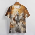 thumbnail image 4 of Cool Horse T-Shirt O Neck Retro Print Big Size T-Shirts Short Sleeve Tees Womens Pretty Design, 4 of 5