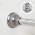 thumbnail image 1 of Better Homes & Gardens Rustproof Modern Adjustable Tension Shower Curtain with Decorative Wave Finials, 53" - 86", Brushed Nickel, 1 of 6