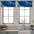 thumbnail image 3 of LALILO Kitchen Curtain Valance Art Oil Picture Blue Rod Pocket Window Curtain 52"x 18" Set of 2, 3 of 5