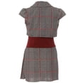 thumbnail image 2 of Little Girl 3 Pieces Tank Top Dress Jacket Graduation Flower Girl Dress USA Burgundy 6 JKS 2138 BNY Corner, 2 of 5