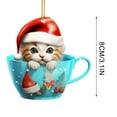 thumbnail image 5 of 3 Pcs Cat Christmas Ornaments under $5! Xqxayjr Christmas Tree Ornament 2024, 2D Acrylic Christmas Pendant, Cat Themed Xmas Decor, Hanging Ornaments for Christmas Tree, Holiday Party Car Home Decor, 5 of 5