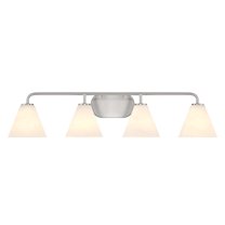 Satin Nickel Four Light Bathroom Vanity from the Blair Collection