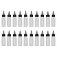 thumbnail image 1 of Botella vacía de plástico transparente para maquillaje, tinta para tatuajes, pigmento, tapa giratoria blanca de 30 ml (20 unidades), 1 of 3