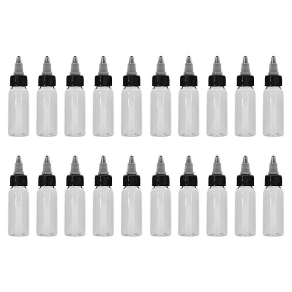 30ml White Twist Cap Empty Plastic Tattoo Ink Pigment Makeup Clear transparent Bottle(20Pcs)