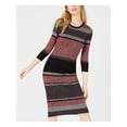 thumbnail image 3 of BAR III $89 Womens Purple Black Gray Striped Sweater 3/4 Sleeve Dress XXL B+B, 3 of 4