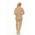 thumbnail image 3 of HEAL+WEAR Soft Stretch Scrub Set 4-Way Stretch V-Neck Top & Cargo Jogger Pants for Women, 3 of 7