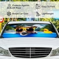thumbnail image 5 of GZHJMY Car Front Windshield Sunshade UV Heat Protection, Foldable Auto Windshield Sun Visor for Sedan SUV Truck Cute Pomeranian, Car Sunscreen Blocks UV Rays Heat 51x27.5inch Keep Vehicle Cool, 5 of 6