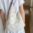 thumbnail image 4 of Straw Beach Bag for Women - Handmade Raffia Woven Tote Handbag, Summer Mesh Beach Purse for Vacation Holiday, 4 of 7