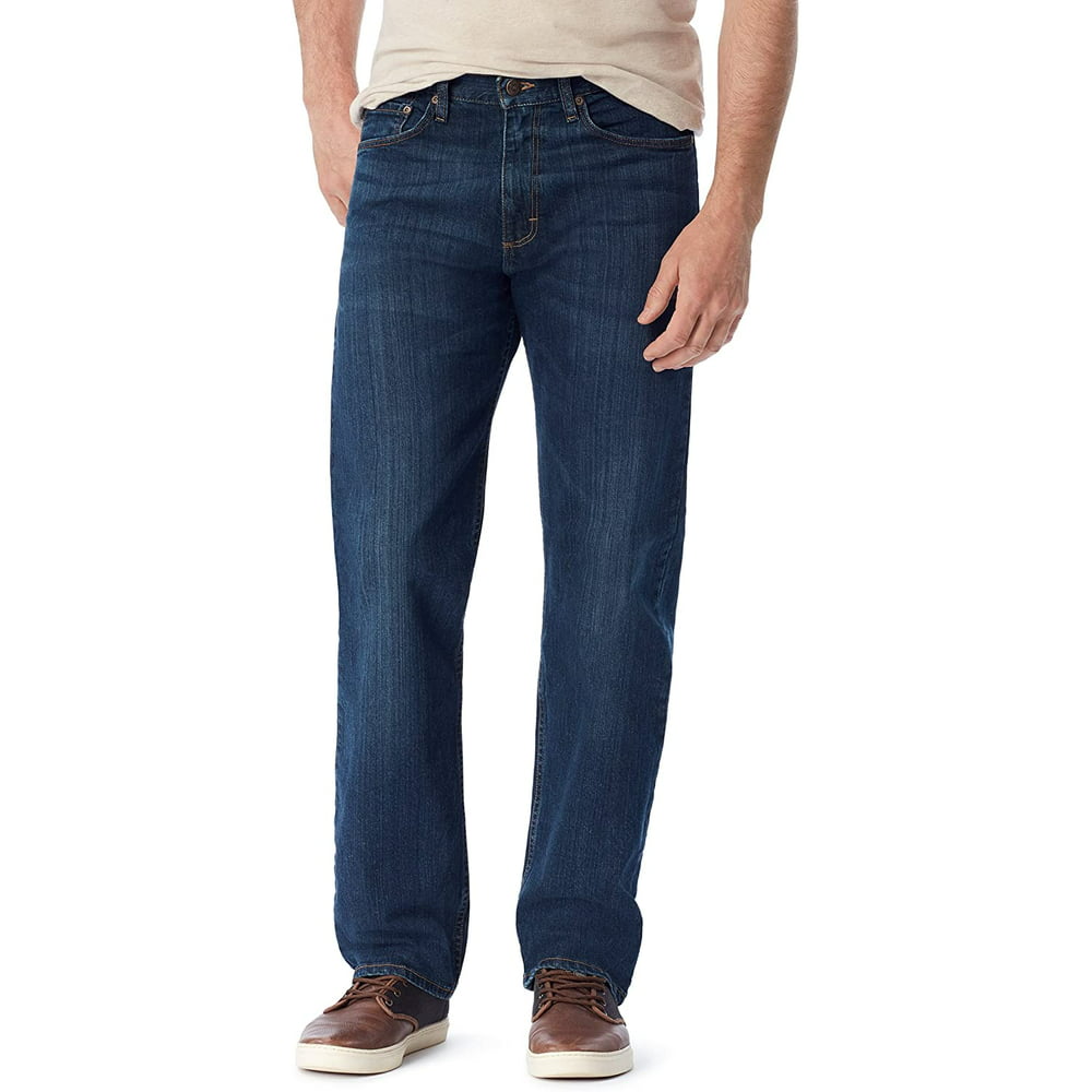Mens Jeans 46X30 Relaxed-Fit Straight-Leg Stretch 46 - Walmart.com ...