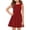 Wine, variant on Ruyang Summer Dresses for Teen Girls Plaid Round Neck A Line Sleeveless Vest Dresses Bohemian Beach Casual Midi Sundress