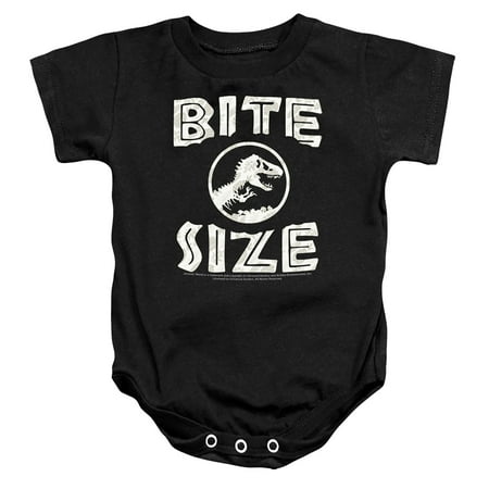 Jurassic Park Bite Size Infant Snapsuit Romper Black 24Mos