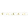 thumbnail image 4 of Offray Ribbon, White with Gold Cross 7/8 inch Polyester Ribbon,, 9 feet, 4 of 11