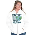 thumbnail image 3 of Love Your Mother Earth Cute Go Green Unisex Fleece Graphic Zip Up Hoodie Brisco Brands 2X, 3 of 5