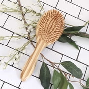 LOMA Bamboo Paddle Brush, Oval Wooden Scalp Massager and Detangler Brush