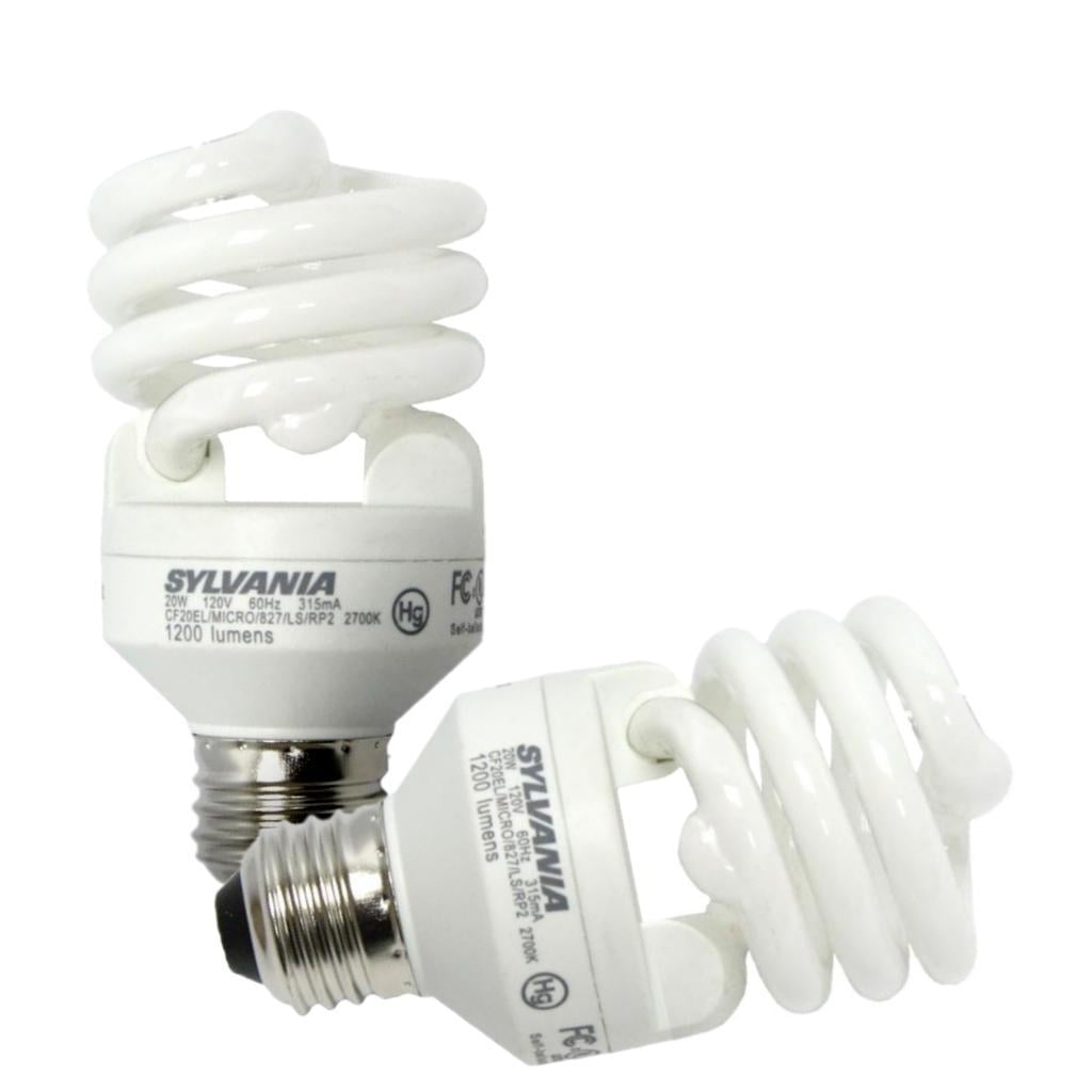 10 CFL Mini T2 E14 Energy Saver Light bulbs ATOM Globes Cool White 4000K 
