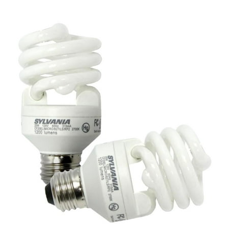 Sylvania Living Spaces 20-Watt CFL Bulb, Medium Base
