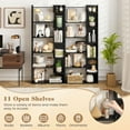 thumbnail image 5 of Costway 2 PCS 6-tier Bookshelf Tall Display Shelf with 11 Open Shelves 2 Anti-tipping Kits Black, 5 of 8