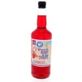thumbnail image 1 of Jarabe para raspados y conos de nieve - Botella de plástico reciclable sin BPA de un cuarto de galón (32 onzas líquidas) - Fresa - Elaborado con azúcar de caña 100 % pura sin OGM, sin jarabe de maíz, 1 of 8