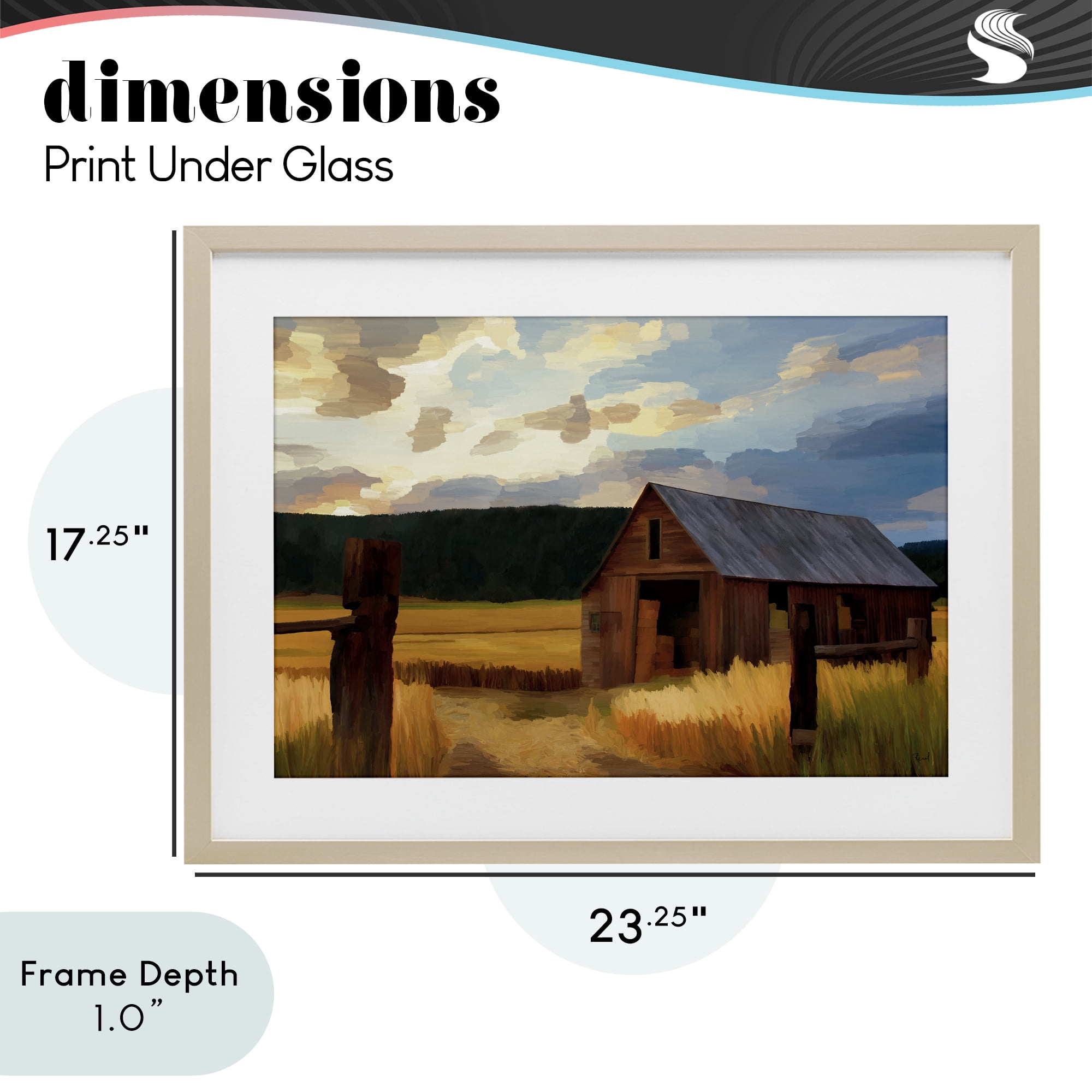 Stupell Industries Harvest Time Autumn Barn Birch Framed Print Under Glass, design by Renel Peters