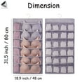 thumbnail image 2 of PULLIMORE 3 Pcs Hanging Underwear Organizer Dual-Sided 12 / 36 Pockets Mesh Storage Bags Bra Socks Underwear Underpants Wall Closet Organizer Pouch (Beige), 2 of 8